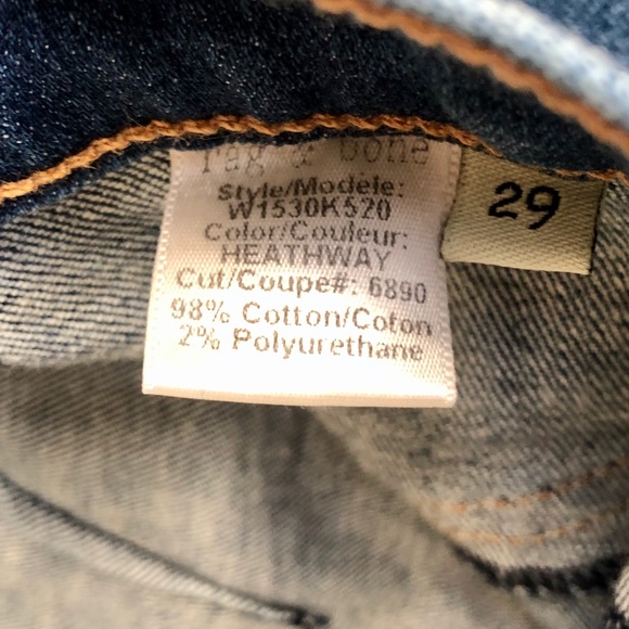 Rag & Bone Jodhpur Lambskin Legging Blue Jeans 29 - Picture 15 of 15